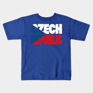 Czech Republic flag stencil Kids T-Shirt